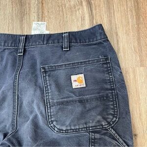 Vintage Faded Carhartt Navy Work Pants 35x32